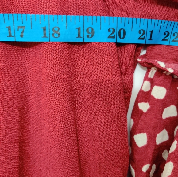 Red Ruffle Sleeve Top - Picture 5 of 9